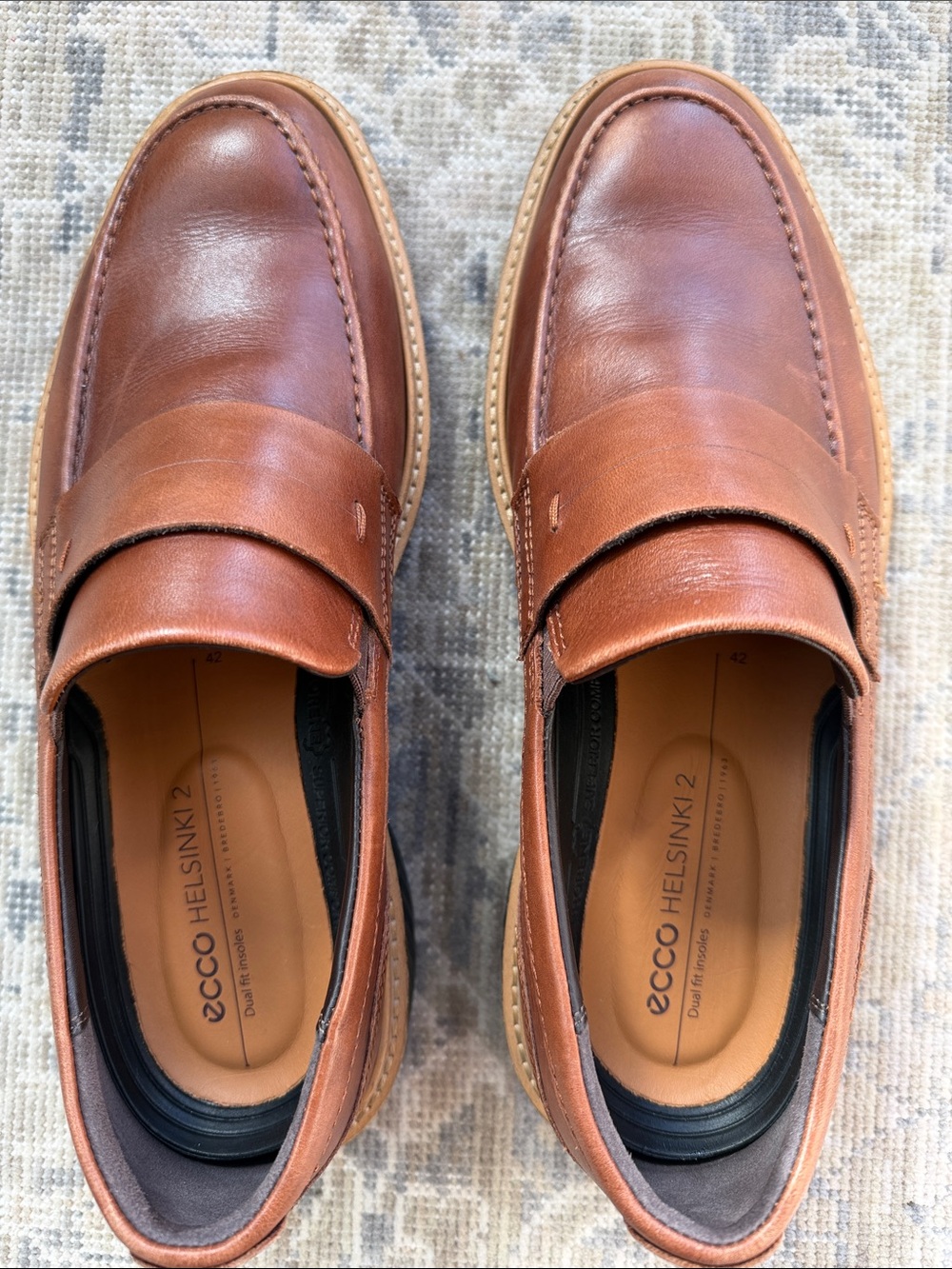 Ecco Brown Leather Helsinki 2 Penny Loafers